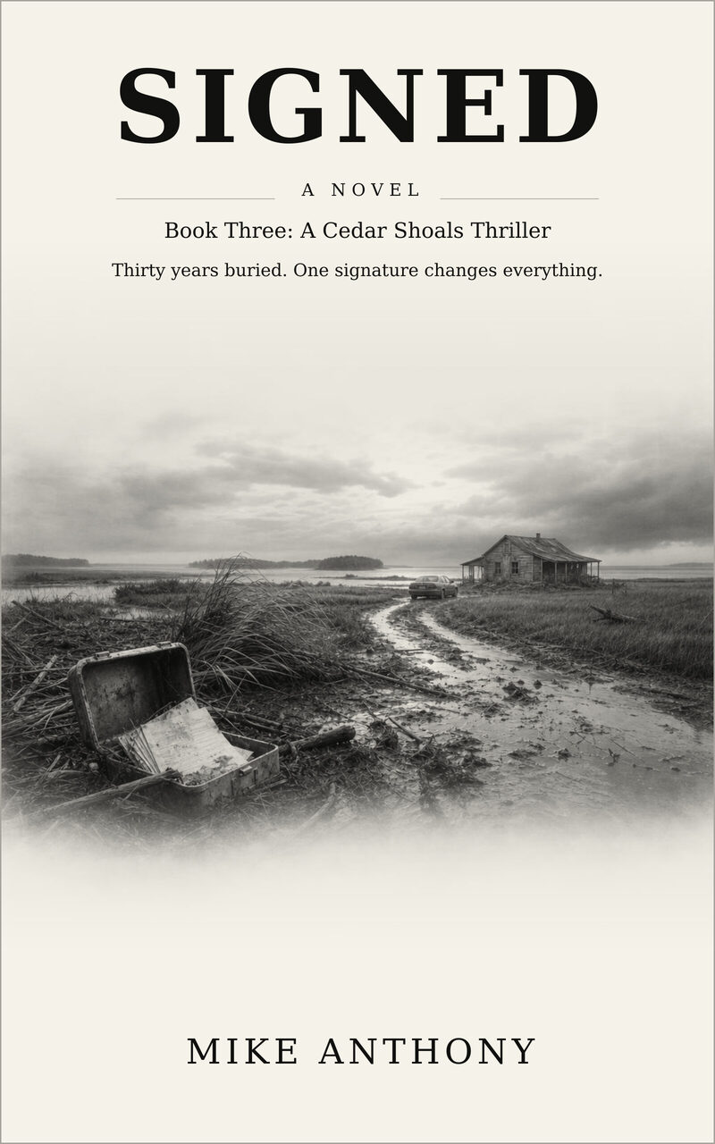 Signed book cover